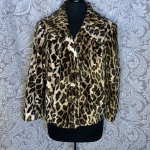 Lane Bryant leopard coat Size: 20